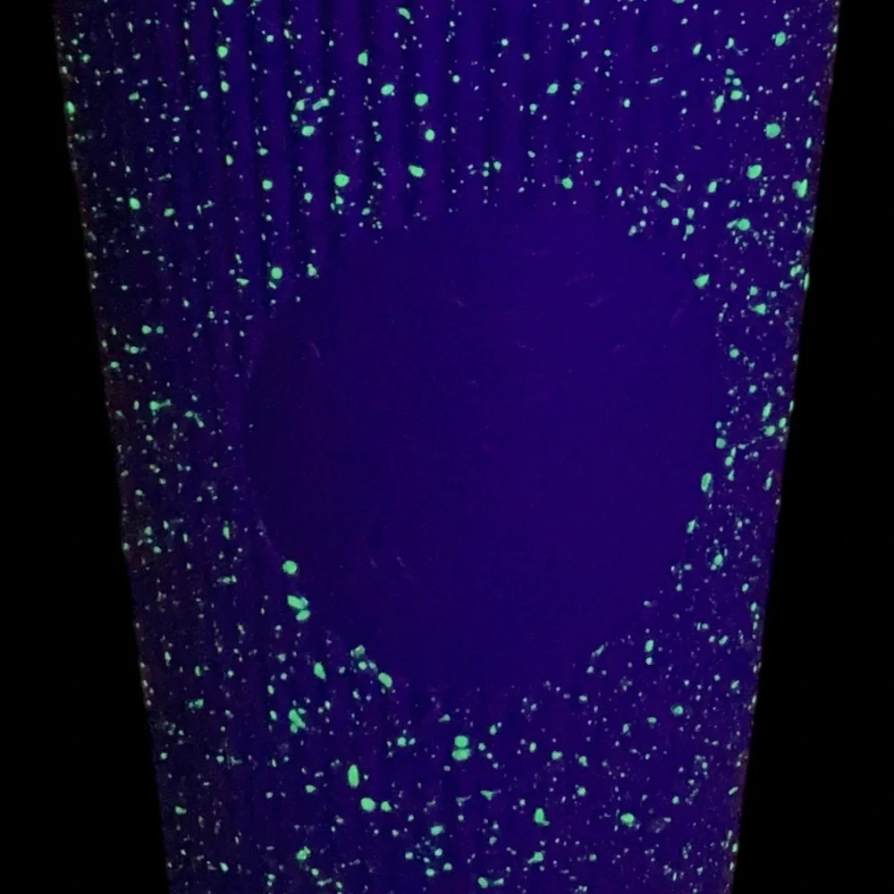 Starbucks Tumbler + Keychain 2024 Fall Halloween Pleated Glow in Dark 16oz Cup